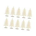 thumbnail image 4 of 10 Pieces Xmas Tree Cutouts Wood Blanks Unfinished Ornaments Large 7 Inch Size with Ropes for Kids Adult Crafting, 4 of 9