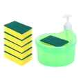 thumbnail image 1 of Dispensador de jabón para platos y soporte para esponjas Dispensador de jabón para platos con 6 esponjas de cocina Verde, 1 of 9