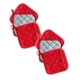thumbnail image 1 of Oleegame 2PC Red Potholder (Set Of 3) 18x18cm Red Potholder Kitchen Supplies Baking Mat Red, 1 of 3