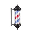 thumbnail image 2 of Lámpara LED para poste de barbero, resistente al agua, diseño vintage, luz nocturna para peluquería. rojo azul, 2 of 9