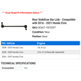 thumbnail image 2 of Rear Stabilizer Bar Link - Compatible with 2016 - 2021 Honda Civic 2017 2018 2019 2020, 2 of 2