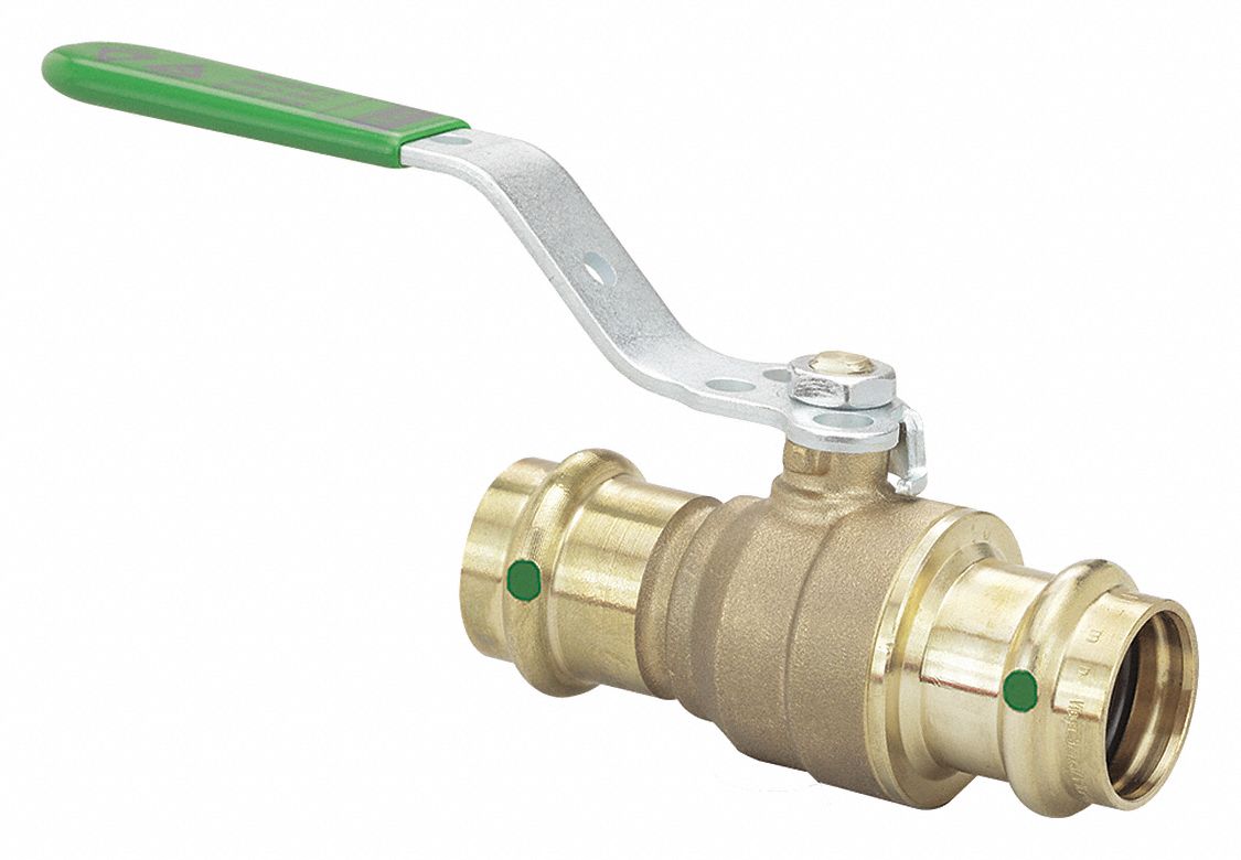 Zero Lead Bronze Press x Press Ball Valve, Locking Lever, 1/2" Pipe