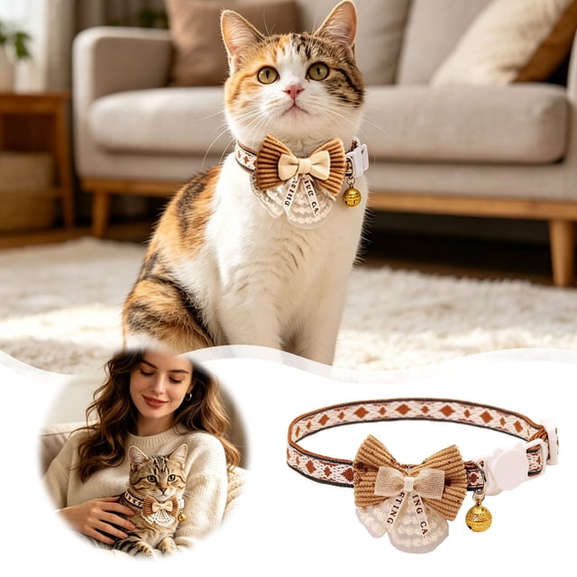 Ainf Adjustable Collars For Small Medium Large Cats Soft Breathable Nylon Reflective Training Collar With Quick Release Buckle Comfortable Walk Control