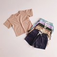 thumbnail image 4 of Chándal de 2 piezas para niños, conjuntos de ropa deportiva para bebés, conjuntos de ropa, camiseta, pantalones cortos, conjunto de verano para niñas pequeñas, 4 of 4