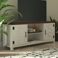 thumbnail image 5 of Flash Furniture Farmhouse Barn Door Wooden TV Stand for up to 65" TVs, White Wash Finish, 5 of 16