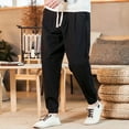 thumbnail image 4 of Sweatpants for Men, Men's Casual Pants Fashion Summer Solid Casual Elastic Waist With Pocket Pants, 4 of 7