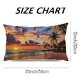 thumbnail image 3 of 2pcs Palm trees sunset tropical Pillow Cover 12x20 Inch Linen Decorative Throw Pillows Perfect Home Decor, Room Decor, 3 of 8