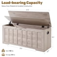 thumbnail image 2 of edx Storage Bench with Lift Top, 47 inch&nbsp; Entryway Bench with Safety Hinge, P2 Particleboard & MDF Storage Ottoman for Bedroom, Entryway, Gray, 2 of 8