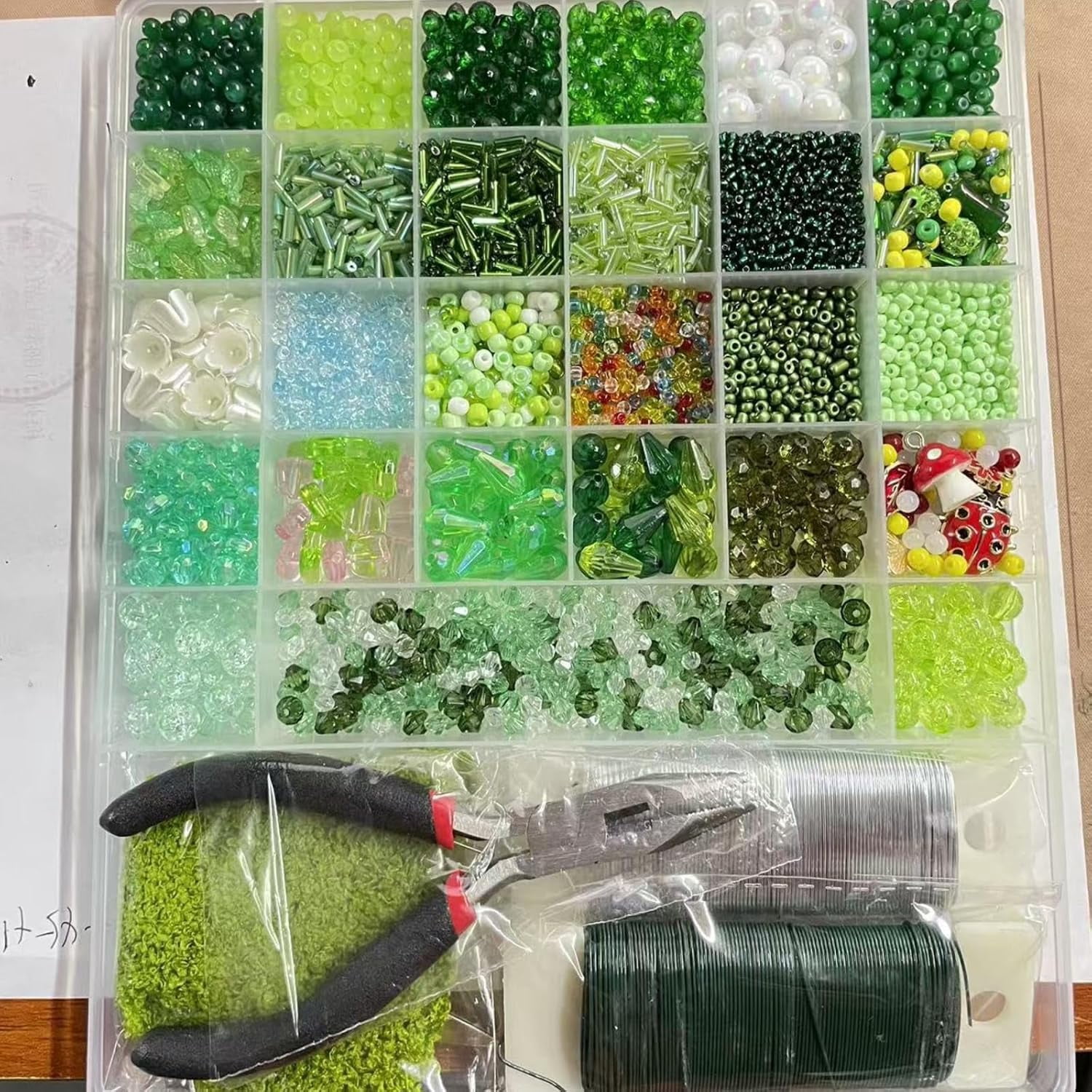 5500 PCS Beaded Plant Kit Resin Beads - Leaf & Flower for DIY Crafts & Jewelry Making, Forever Plant Decor