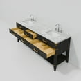 thumbnail image 6 of Norwalk 80 in W x 22 in D Black Oak Double Bath Vanity, Carrara Marble Top, and Faucet Set, 6 of 9