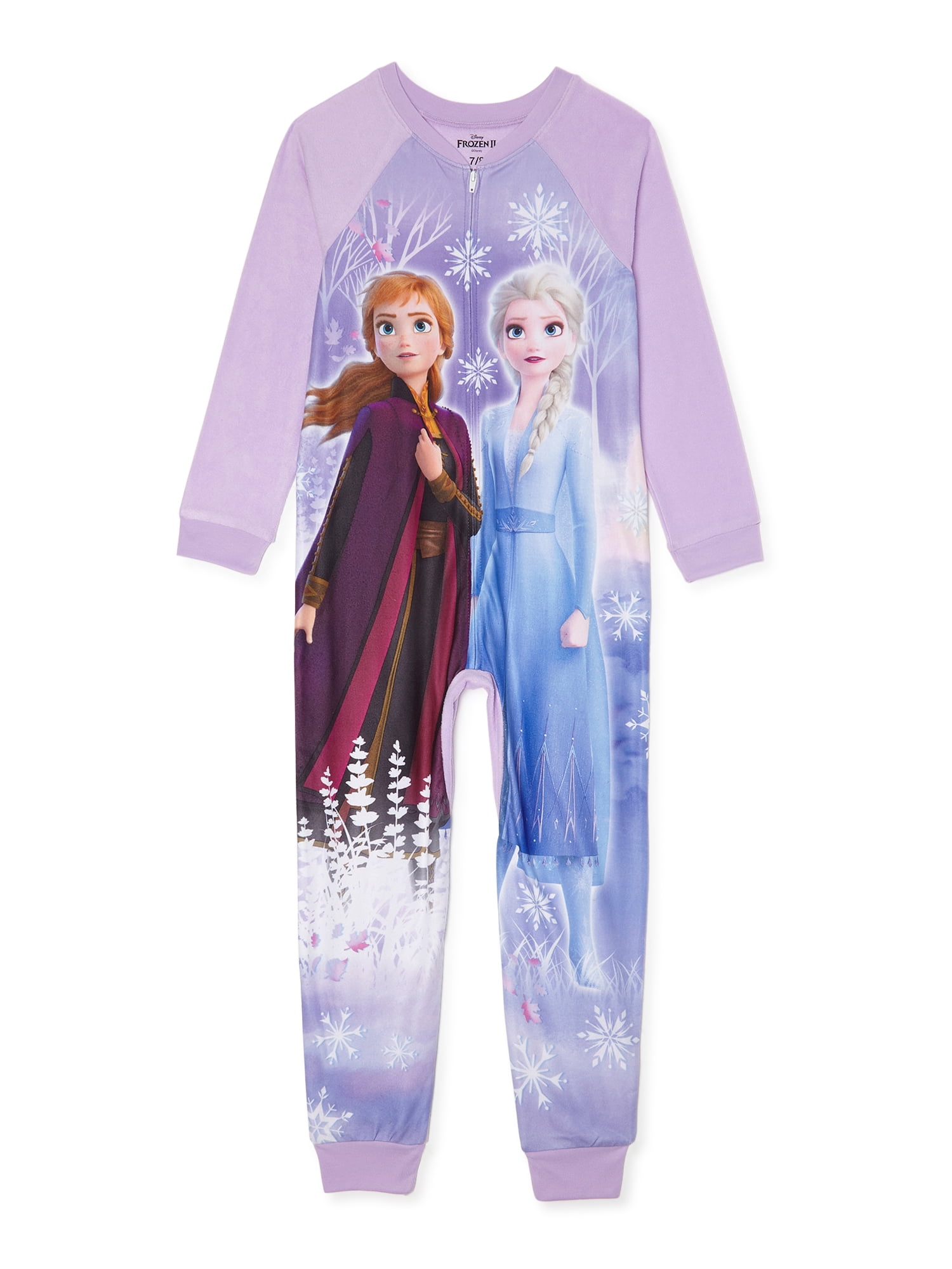 Scheur terras luchthaven Disney Frozen Elsa Anna Long Sleeve Sleeper Blanket Pajama Girl Size 6/6X -  Walmart.com