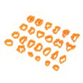 thumbnail image 1 of 193 cortadores de pendientes de arcilla polimérica DIY 25 formas cortadores de arcilla para llaveros collares naranja, 1 of 12