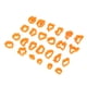 thumbnail image 3 of 193 cortadores de arcilla polimérica para pendientes, 25 formas, para llaveros y collares, color naranja, 3 of 14