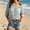 Mint Green women summer off shoulder top a1, variant on Women Summer Off Shoulder 3/4 Sleeve Hollow Out Crochet Casual Pullover Tops Basic Boho Vacation Loose Tshirt, White 2XL