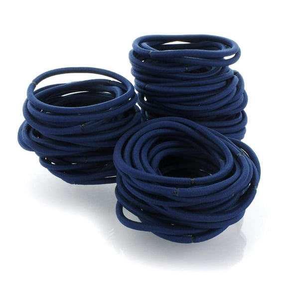 Hair Elastics Hair Ties, Professional Grade Ponytail Holders - Navy 20 Pack
