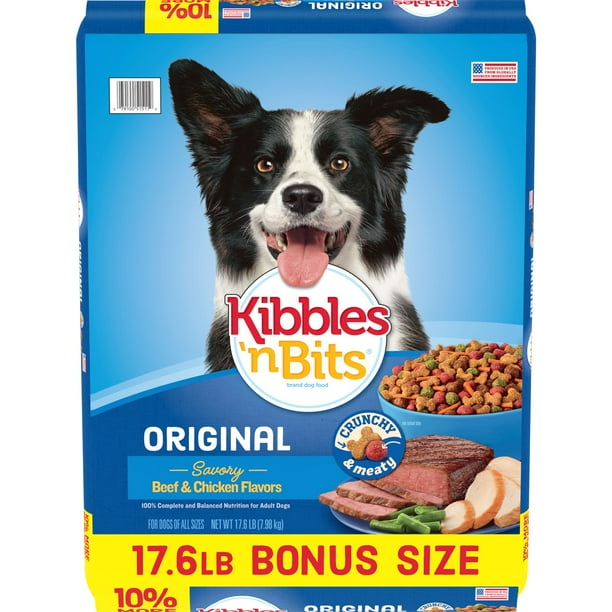Kibbles 'n Bits Original Savory Beef & Chicken Flavors Dry Dog Food, 17