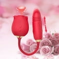 thumbnail image 6 of Rose Toy for Women - 2 in 1 Vibrator and Adult Sex Toys with Vibrating, G Spot Sex Accessories for Adults Couples, Red, 6 of 12
