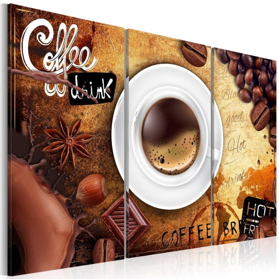 Tiptophomedecor Stretched Canvas Still Life Art - Cup Of Coffee - Stretched & Framed Ready To Hang Art