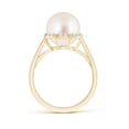 thumbnail image 2 of ANGARA Victorian Style South Sea Cultured Pearl and Diamond Ring in 14K Yellow Gold for Women | June Birthstone, Birthday, Anniversary, Jewelry Gift for Women | Pearl Ring, 2 of 9