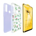 thumbnail image 2 of Funda de Diseño Doble Capa con Vidrio 9D para iPhone 12 pro max (6.7) Flores con fondo lila Selicell Funda de diseño doble capa, 2 of 2