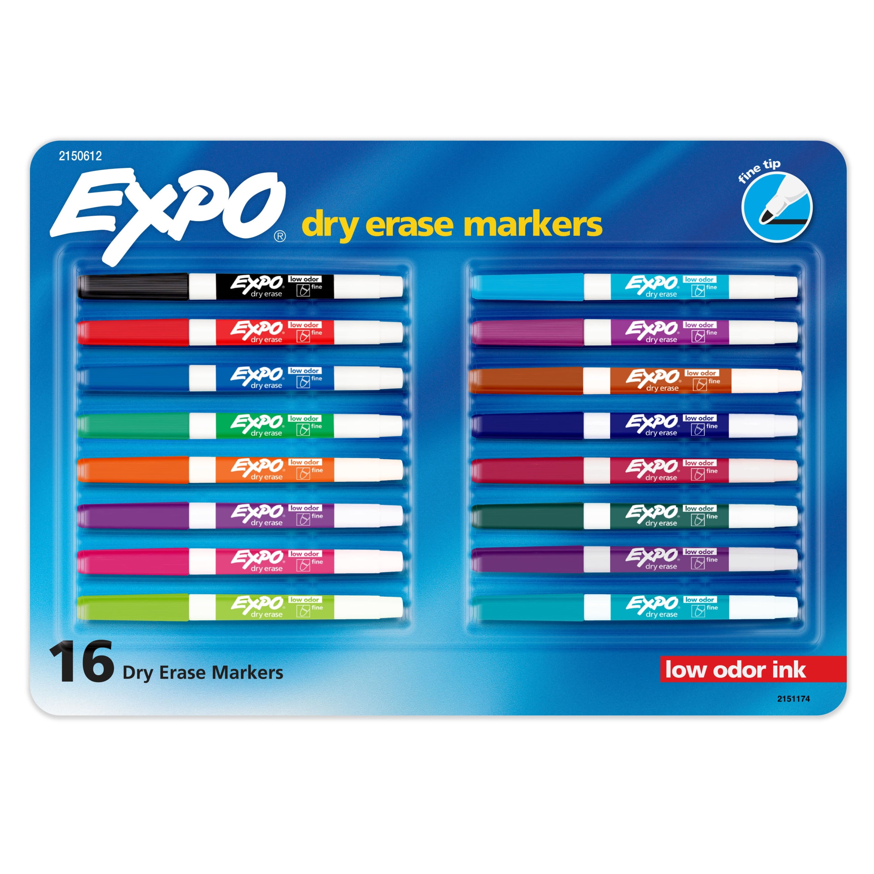 16 Pack Expo Lowodor Dry Erase Markers 