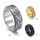 thumbnail image 4 of Guardurnaity Stainless Steel Engraved Band Ring Retro Men Couple Knuckle Aesthetic Office Anniversary Vacation Husband Jewelry Accessories Type7 NO7, 4 of 6