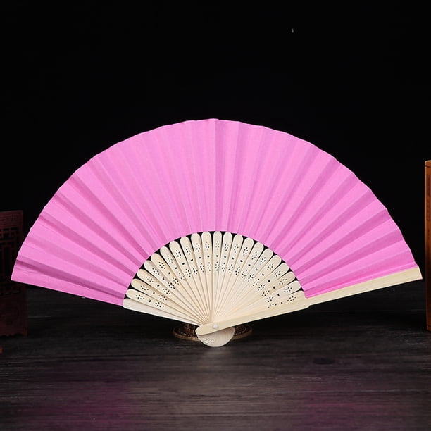 Abanico plegable en blanco de 7 pulgadas, abanico de papel para pintar para niños, abanico de color blanco, materiales creativos hechos a mano para bricolaje en jardín de infantes