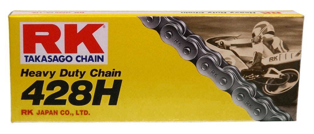 120-Links Standard Non O-Ring Chain with Connecting Link RK Racing Chain M428H-120 428 Series 