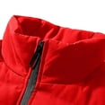 thumbnail image 3 of Breezora Stand Collar Short Puffer Jacket Women Cotton Thick Warm Lightweight Coat Casual Comfortable Outdoor XXXXXL Size Red, 3 of 5