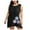 Black, variant on DAFEI Women's Linen Swimsuit Beach Cover Up Short Sleeve Cover Ups for Swimwear Bathing Suit Coverups
