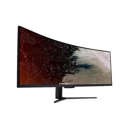 Acer 49" Curved UltraWide DFHD (3840 x 1080) Gaming Monitor with AMD Radeon FreeSync Premium Technology, Overclock to 144Hz, 32:9 Aspect Ratio, EI491CR Sbmiiiphx