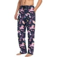 thumbnail image 5 of FREEAMG Pink Unicorn Pajama Pants for Men, Men's Separate Bottoms, Pure Cotton Comfortable Lounge Pants（151）, 5 of 7