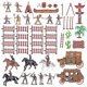 thumbnail image 1 of 43 Miniature Indian Model Figure Model Decorated Cowboy Indian Fi, 1 of 5