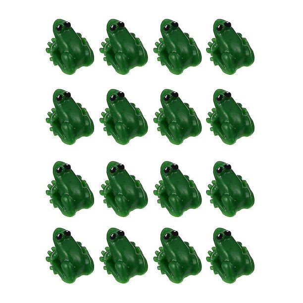 16 Uds Adornos de vidrio verde rana de juguete YONGSHENG escultura de rana divertida pequeñas