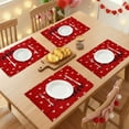 thumbnail image 3 of Love Hearts Placemats Set of 6, Happy Valentine's Day Dining Table Place Mats, Wedding Anniversary Holiday Decor Love 17.7*11.8inch, 3 of 6