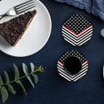 thumbnail image 6 of FMSHPON Independence Day Theme American Flag Set of 8 Round Coaster for Drinks, Absorbent Ceramic Stone Coasters Cup Mat with Cork Base for Home Kitchen Room Coffee Table Bar Decor, 6 of 6