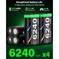 thumbnail image 5 of Rechargeable Battery Pack for Xbox with Charger, 4*6240mWh Charging Rechargeable Battery Packs for Xbox Controller Batteries for Xbox one/Xbox One S/Xbox X/Xbox Elite/Xbox Series X|S, 5 of 8