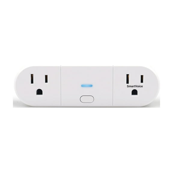 Emerson SmartVoice 2-in-1 Dual Wall Plug ES521 – Offline Voice Control, No App and Wifi