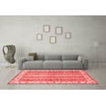 thumbnail image 3 of Ahgly Company Indoor Square Abstract Red Modern Area Rugs, 7' Square, 3 of 4