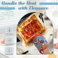 thumbnail image 6 of 2 Pcs Oven Mitts Non-Slip Cotton Mitts Set for Kitchen Baking Cooking,Intricate Floral Mandala Pattern, 6 of 7