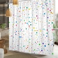 thumbnail image 2 of Tchckioa Rainbow Dot Shower Curtain for Bathroom,Waterproof Hooks Bath Curtain,72x72, 2 of 6