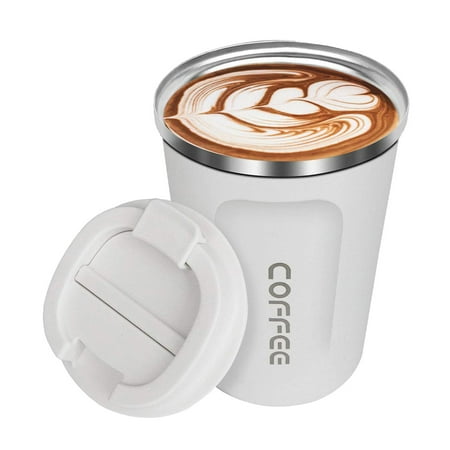 

xinst Travel Office Car Stainless Steel Thermal Vacuum Coffee Mug Milk Cup with Lid
