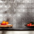 thumbnail image 3 of FASÄDE Traditional 4 Decorative Vinyl Backsplash Panel in Argent Silver (6X6 Inch Sample), 3 of 7