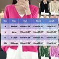 thumbnail image 2 of Womens Button Down Knit Cardigans Long Sleeve V Neck Casual Cardigan Sweaters Light Weight Loose Lounge Wear Fall Pink, M, 2 of 5