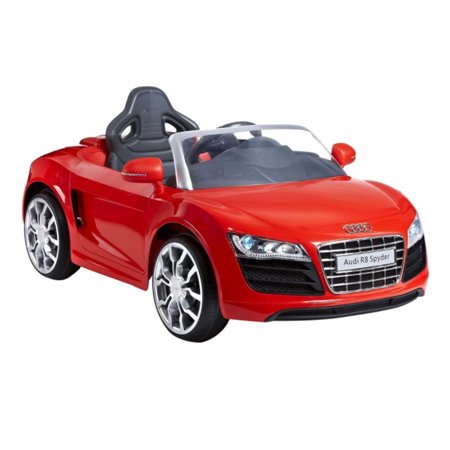 12V AUDI R8 Spyder Battery Powered SUV Ride On Car in Red and White