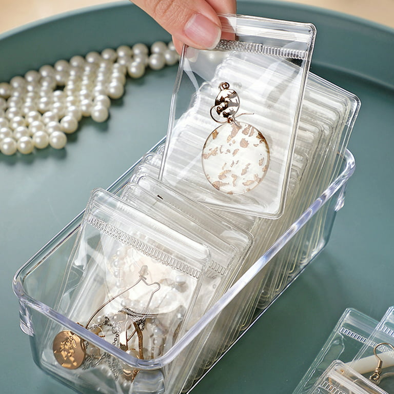 2 Tier Anti Tarnish Jewelry Organizer Box Storage Holder Earring Ring  Necklace