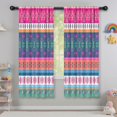 thumbnail image 5 of Blackout Kids Curtains,Colorful Pioneer Flower Striped Pattern Childrens Insulated Curtains Set Of 2,Bedroom Essentials,Toddler Room Decor 42x63in(106x160cm), 5 of 5