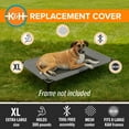 thumbnail image 4 of K&H Pet Products Original Pet Cot Replacement Cover (Cot Sold Separately) Gray/Black Mesh X-Large 50 X 32 Inches, 4 of 9