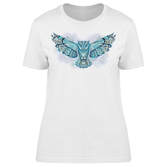 Patterned Owl Art T-Shirt Women -Image by Shutterstock, Female 3X-Large