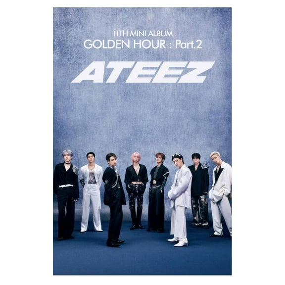 Ateez Golden Hour Part.2 Group Concept Photo Music Poster K-Pop Home Decor For Living Room Aesthetic Kpop Male Boys Group Boy Band